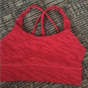 lululemon athletica Red Strappy Sports Bra